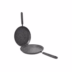 Tognana Porcellane Sphera, Rond, Poêle à omelette, Noir, Blanc, Aluminium, Aluminium, Porcelaine, Acier inoxydable, 1,16 L
