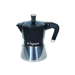 Tognana Porcellane WS43003SPHA machine à café manuelle Cafetière à moka 0,18 L Noir, Argent
