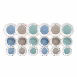 Tognana Porcellane Lovely, 6 personne(s), Grès, Multicolore, Lovely, Rond, 26 cm