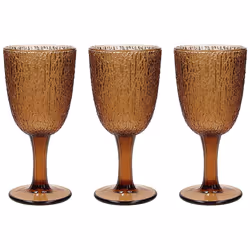 Tognana Porcellane Davor, Ambre, Verre, 250 ml, 3 pièce(s), 8 cm, 170 mm