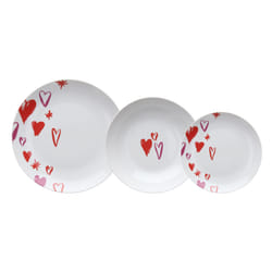 Tognana Porcellane Amore kit de vaisselle 18 pièce(s) Porcelaine Rouge, Blanc