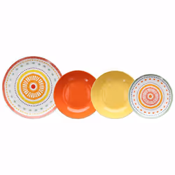 Tognana Porcellane Aruba, 6 personne(s), Porcelaine, Multicolore, 27 cm, 20 cm, 19,5 cm