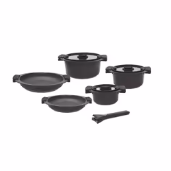 Tognana Porcellane Avantspace, Ensemble mixte, Noir, Aluminium, Noir, Bakelite, Silicone, Verre