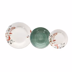 Tognana Porcellane Vela, 6 personne(s), Grès, Multicolore, Bacche, Vela, Rond