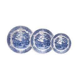 Tognana Porcellane Vela, 6 personne(s), Grès, Bleu, Old England, Vela, Rond