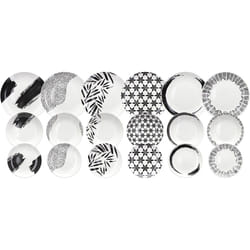 Tognana Porcellane MC070185974 kit de vaisselle 18 pièce(s) Porcelaine Noir, Blanc