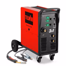 Poste de soudage inverter multiprocédé (MIG-MAG/FLUX avec gaz/BRAZING/MMA et TIG DC-Lift) avec dévidoir à 4 rouleaux, 270 A. ...