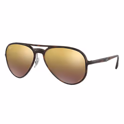 Ray-Ban RB4320 CHROMANCE, Adulte, Unisexe, Aviateur, Tortue, Verres polarisés, Nylon