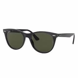 Ray-Ban WAYFARER II CLASSIC, Adulte, Unisexe, Noir, Verres non polarisés, Acétate, Vert