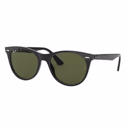 Ray-Ban WAYFARER II CLASSIC, Adulte, Unisexe, Noir, Verres polarisés, Acétate, Vert
