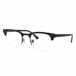 Ray-Ban CLUBMASTER METAL OPTICS, Adulte, Unisexe, Carré, Noir, Verres non polarisés, Métal