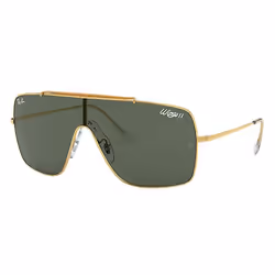 Ray-Ban WINGS II, Adulte, Unisexe, Carré, Or, Verres non polarisés, Métal