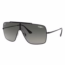 Ray-Ban WINGS II, Adulte, Unisexe, Carré, Noir, Verres non polarisés, Métal