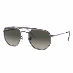Ray-Ban MARSHAL II, Adulte, Unisexe, Hexagonal, Verres non polarisés, Acier inoxydable, Gris
