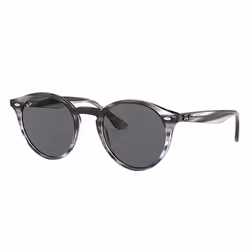 Ray-Ban RB2180, Adulte, Unisexe, Rond, Gris, Verres non polarisés, Propionate