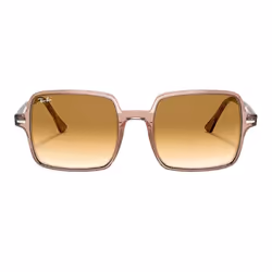 Ray-Ban Square II Marron clair Dégradé + Marron transparent, Adulte, Femelle, Carré, Carré, Cerclé, Bronze