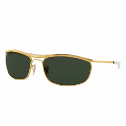 Ray-Ban OLYMPIAN I DELUXE, Adulte, Unisexe, Ovale, Or, Verres non polarisés, Métal