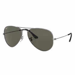Ray-Ban AVIATOR CLASSIC, Adulte, Unisexe, Aviateur, Gris, Verres non polarisés, Métal