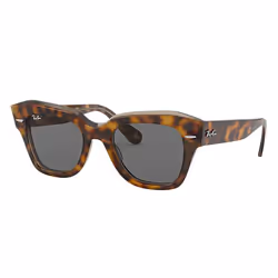 Ray-Ban STATE STREET, Adulte, Unisexe, Carré, Tortue, Verres non polarisés, Acétate
