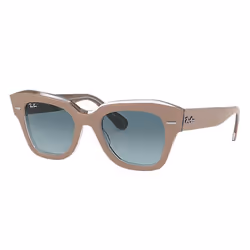 Ray-Ban STATE STREET, Adulte, Unisexe, Carré, Transparent, Verres non polarisés, Acétate