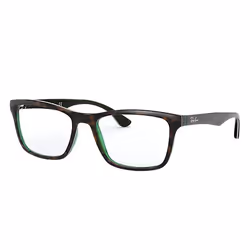 Ray-Ban RB5279, Adulte, Unisexe, Carré, Tortue, Marron, Vert, Verres non polarisés, Acétate
