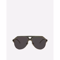 Dolce&Gabbana VG2257VM4879V000, Adulte, Mâle, Demi-contour, Or, Noir, Or, Métal