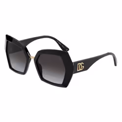 Lunettes de soleil - Dolce & Gabbana - DG MONOGRAM DG 4377 - Noir/Grey Shaded - Acétate - Protection Catégorie 2