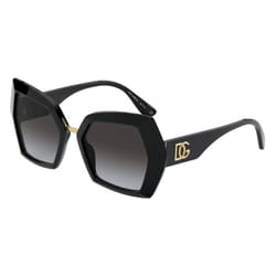 Lunettes de soleil - Dolce & Gabbana - DG MONOGRAM DG 4377 - Noir/Grey Shaded - Acétate - Protection Catégorie 2