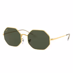 Ray-Ban OCTAGON 1972 LEGEND GOLD, Adulte, Unisexe, Rectangulaire, Or, Verres non polarisés, Métal