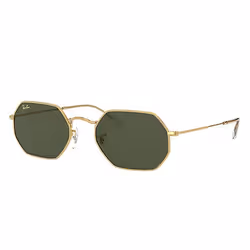 Ray-Ban OCTAGONAL LEGEND GOLD, Adulte, Unisexe, Or, Verres non polarisés, Métal, Vert