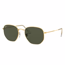 Ray-Ban HEXAGONAL LEGEND GOLD, Adulte, Unisexe, Hexagonal, Or, Verres non polarisés, Métal