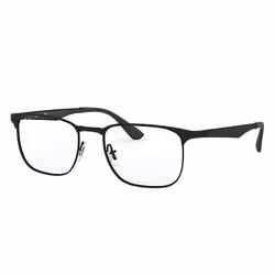 Ray-Ban RB6363, Adulte, Unisexe, Carré, Noir, Verres non polarisés, Métal