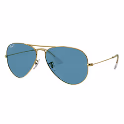 Ray-Ban AVIATOR CLASSIC, Adulte, Unisexe, Aviateur, Or, Verres polarisés, Métal