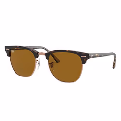 Ray-Ban CLUBMASTER CLASSIC, Adulte, Unisexe, Carré, Tortue, Verres non polarisés, Acétate