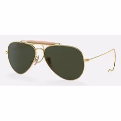 Ray-Ban OUTDOORSMAN, Adulte, Unisexe, Aviateur, Aviateur, Cerclé, Or