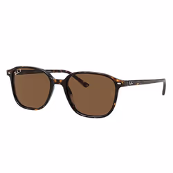 Ray-Ban LEONARD, Adulte, Unisexe, Carré, Tortue, Verres polarisés, Acétate