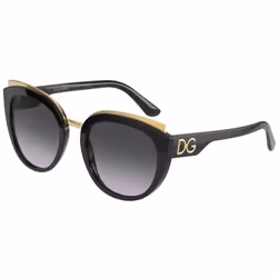 Lunettes de soleil - Dolce & Gabbana - PRINT FAMILY DG 4383 - Noir/Grey Shaded - Acétate - Femme
