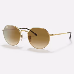 Lunettes de soleil - RAY BAN - Jack 3565 Arista - Taille Petit 51-20 - Monture Ronde - Coloris Doré