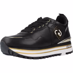 Basket Femme - LIU-JO - 125248 - Semelle Gomme - Fermeture Lacets - Noir