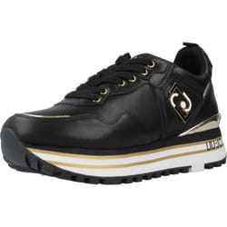 Basket Femme - LIU-JO - 125248 - Semelle Gomme - Fermeture Lacets - Noir