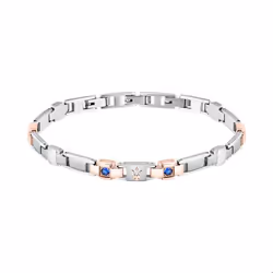 Bracelet - MASERATI - JM224AXO01 - Acier et saphir de synthèse - Or rose - 18+3.5CM