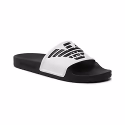 Claquette Emporio Armani Slide Eagle Homme Blanc