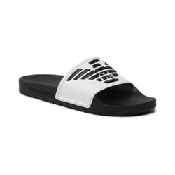 Claquette Emporio Armani Slide Eagle Homme Blanc