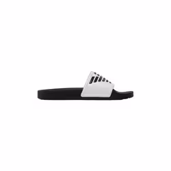 Claquette Emporio Armani Slide Eagle Homme Blanc