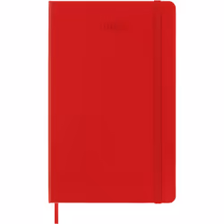 Moleskine DHF212DC3Y25, Monochromatique, Rouge, Mat, 70 g/m², Papier ligné, Couverture rigide