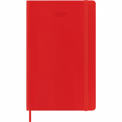 Moleskine DSF212WN3Y25, Monochromatique, Rouge, Mat, 70 g/m², Papier ligné, Couverture souple