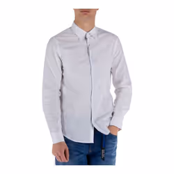 Chemise Homme Blanc Coton - ARMANI EXCHANGE - GR76353 - Bouton - Uni - Été