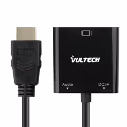 Vultech SN21707 câble vidéo et adaptateur VGA (D-Sub) HDMI Type A (Standard) Noir