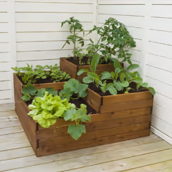 Esterni da Vivere EK/ORFOUR pot à fleurs Extérieure Jardinière Autonome Bois de pin Marron - Vue supplémentaire 2
