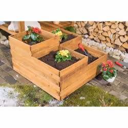 Esterni da Vivere EK/ORFOUR pot à fleurs Extérieure Jardinière Autonome Bois de pin Marron - Vue supplémentaire 3